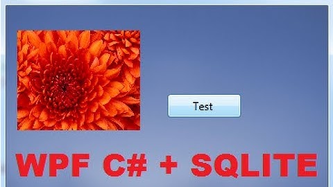 C# WPF Tutorial 5-  SQLite database connection using ADO.NET 2.0 Provider for SQLite