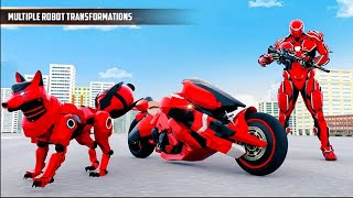 Wild Fox Transform Bike Robot Shooting: Robot Transformation Game - Android Gameplay screenshot 2