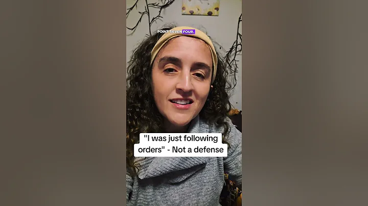 The "I was just following orders" defense