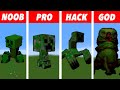 Pixel Art (NOOB vs PRO vs HACKER) Creeper in Minecraft
