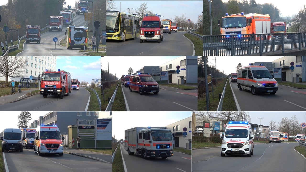 [ICAO ÜBUNG SELTENE FAHRZEUGE] Einsatzfahrten Feuerwehren und Rettungsdienst