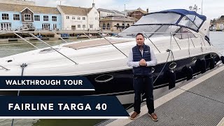 Fairline Targa 40  Sport Cruiser with Volvo Penta KAD300  Walkthrough Yacht Tour £140K