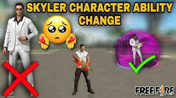 SKYLER CHARACTER ABILITY CHANGE AFTER OB32 UPDATE//SKYLER ABILITY CHANGE//FREE FIRE SKYLER ABILITY