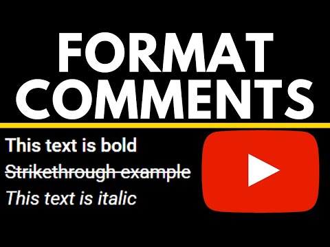 How to Write Bold, Italic, & Strikethrough on YouTube Comments - PC & Mobile hqdefault