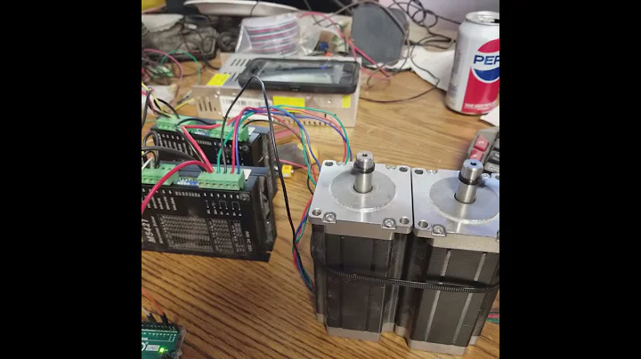 Trying out dual stepper motors on one axis for the...