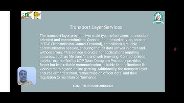 Transport Layer | SNS institutions | Lecture videos