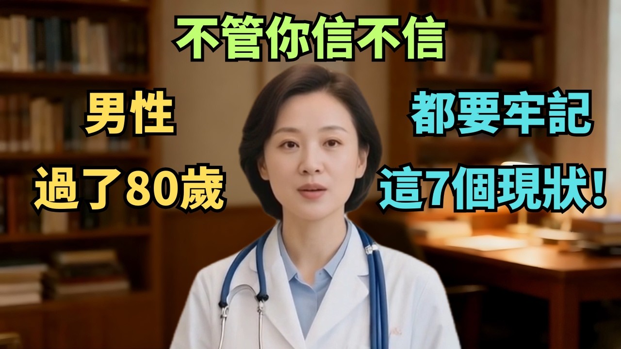 不管你信不信，男性過了80歲，都要牢記這7個現狀！【安好人生】#老年健康 #80岁人生 #男性健康 #晚年生活 #长寿秘诀 #老年心理 #高龄照护 #心理科普 #夕阳红 #家庭关系 #老年社交