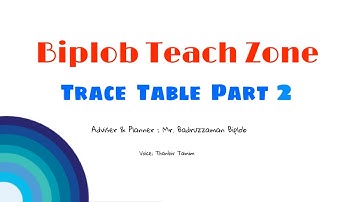 Qbasic trace table part 2