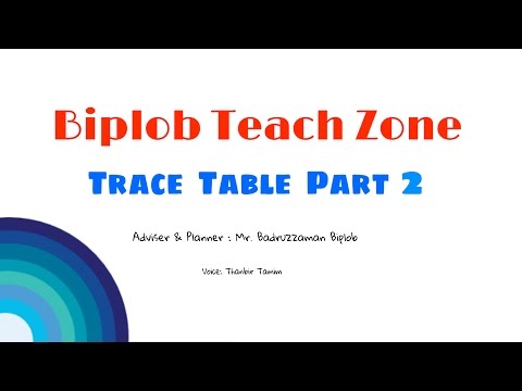 Qbasic trace table part 2