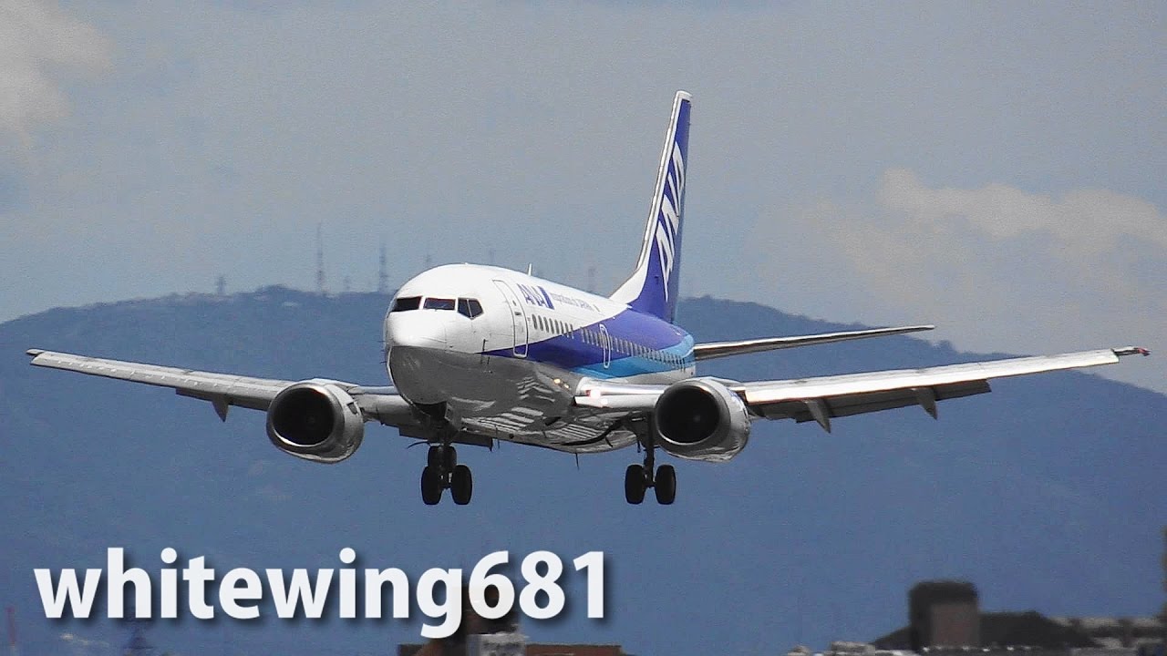 B737-500] ANA WINGS Boeign 737-500 JA8500 LANDING OSAKA Int'l
