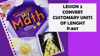 My Math Book CH11 L2 Convert Customary Units of Lenght