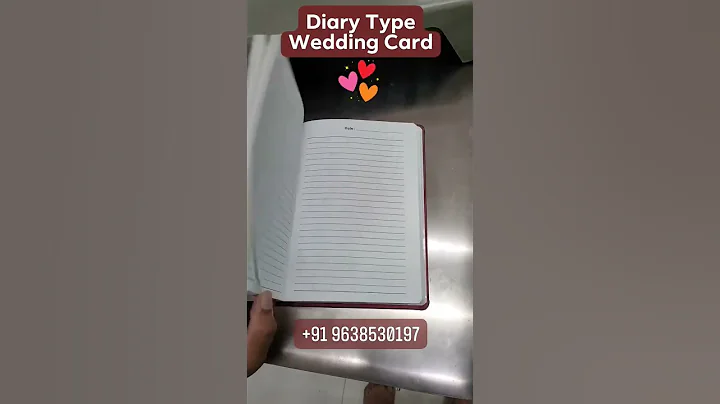 Get your beautifully designed DIARY TYPE WEDDING CARDS this wedding season only at Kansara Bindery