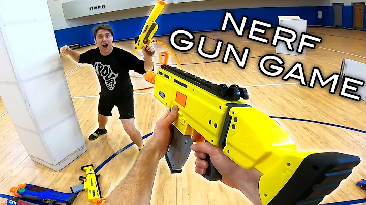 NERF GUN GAME | Aaron Vs Josh Horton! (First Perso...