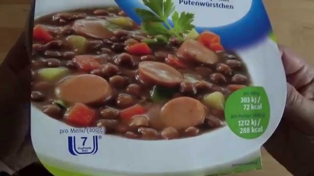 Unboxing Linseneintopf mit  Putenwürstchen von Weight Watchers deutsch - YouTube
