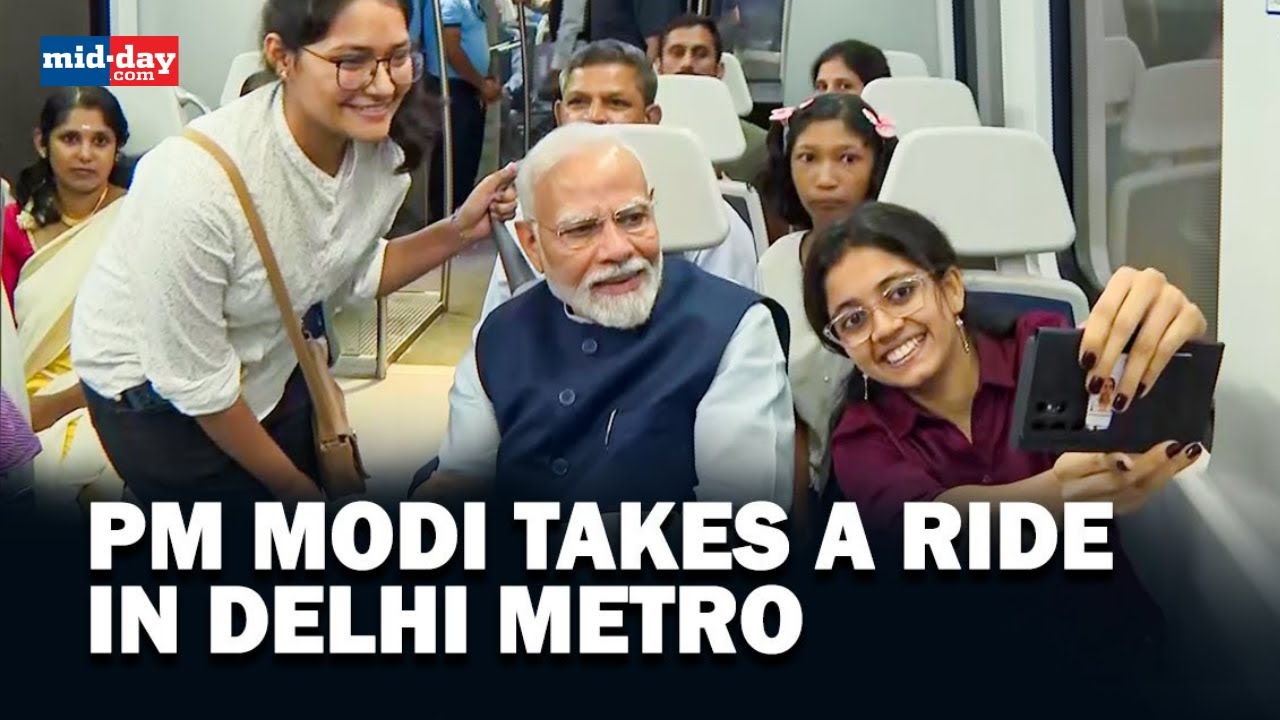 PM Modi’s Birthday: PM Modi takes a metro ride on his birthday, co-passengers click selfies