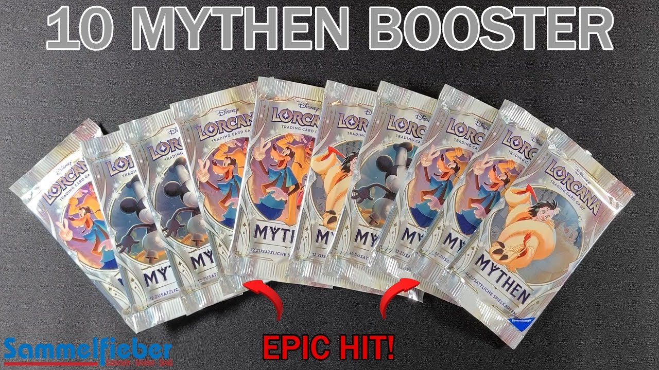 10 Mythen Booster Pack Opening | Unsere ersten Epic Karten gezogen! | Disney Lorcana [Deutsch]