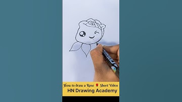 How to Draw a Rose ! Flower Drawing Tutorial #art #shorts #shortsvideo