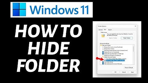 How To Hide Folder in Windows 11