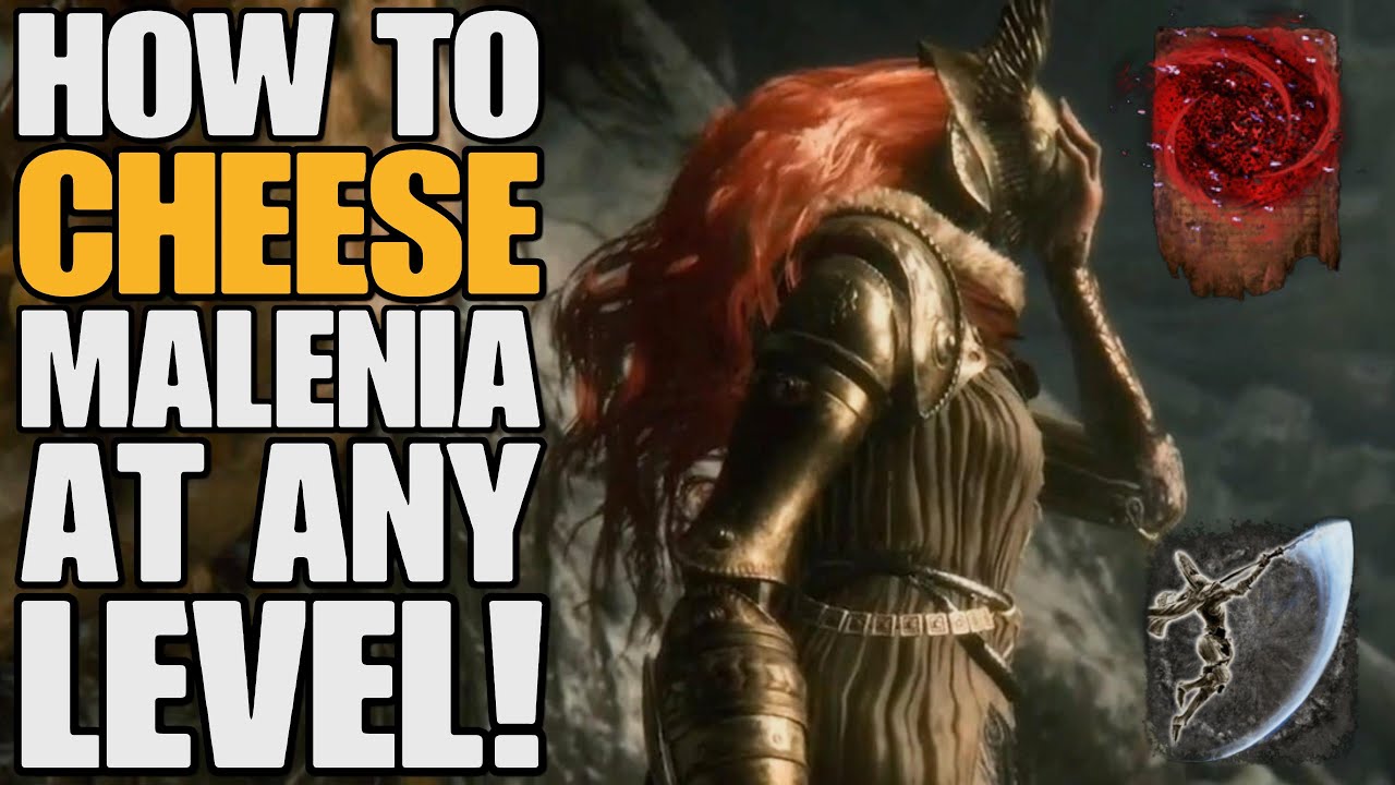 Elden Ring How to CHEESE Malenia at ANY Level! (Patched on Version 1.