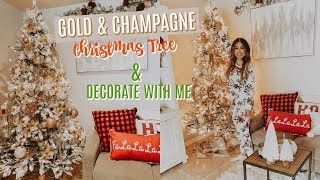 DECORATE FOR CHRISTMAS WITH ME & SHOP WITH ME: GOLD CHAMPAGNE COPPER TREE