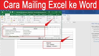 cara  membuat  dan  menggunakan  mail  merge  atau  mailing  excel  ke  word
