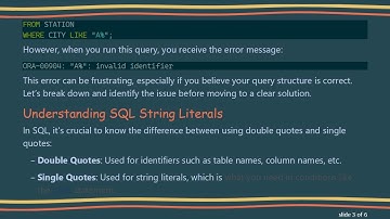 Resolving invalid identifier Errors in SQL Queries: A Guide to Filtering by Initial Letters