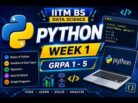 IITM BS Data Science Python Week 1 | GRPA 1,2,3,4,5 Complete Solution