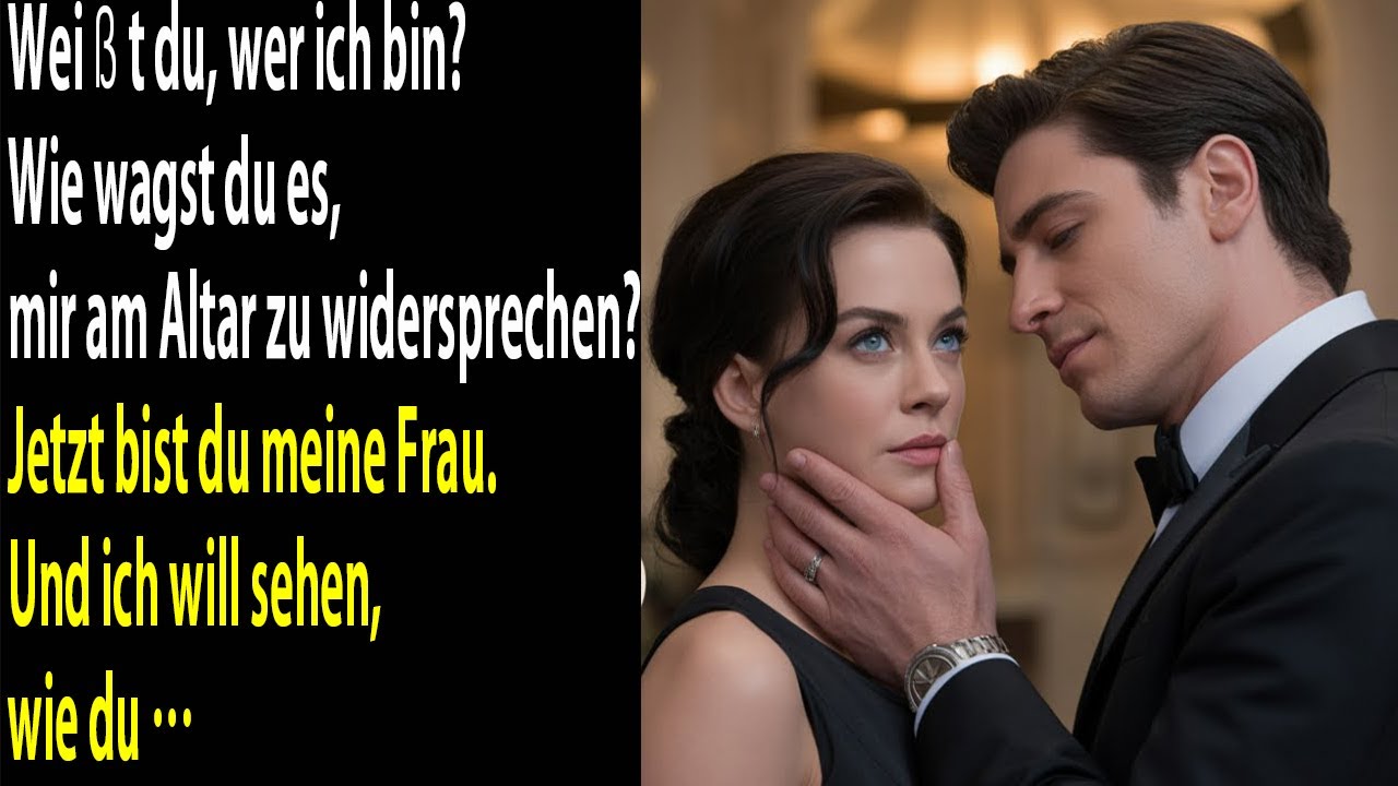 „Weißt du, wer ich bin?“ Am Altar trotzt sie – er knurrt: „Jetzt bist du meine Frau.“ Warte ab… heut