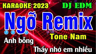 Ngỡ Karaoke Tone Nam Remix | Beat DJ EDM Bass Căng | Karaoke Gia Thịnh