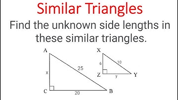 SIMILAR TRIANGLES: Finding Unknown Side Lengths In Triangles