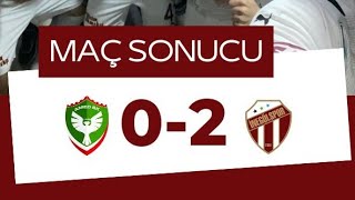 Amedspor 0-2 İnegölspor ÖZET