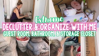 EXTREME DECLUTTER WITH ME 2020 | Guest Bedroom, Bathroom, & Storage Closet Declutter | Jessica