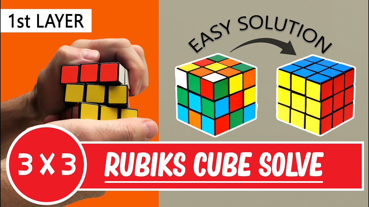 How to solve a Rubik's cube 3x3 fast l 1st Layer l Learn