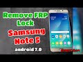 Bypass FRP Lock Samsung Note 5 android 7.0 without PC