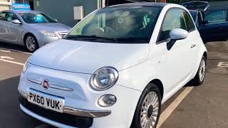 Fiat 500 light blue