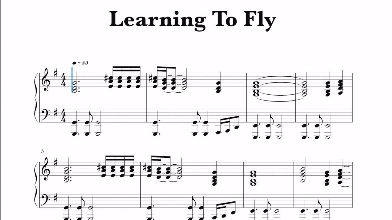 Print and Download Learning To Fly Sheet Music; Sheet Music