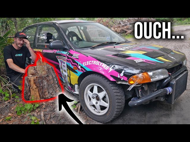 How I Totaled Our New Evo Rally Car... class=