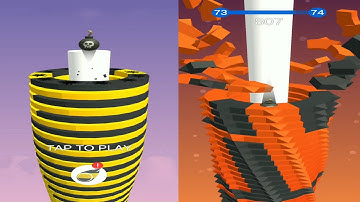 Stack Ball - Android, ios Gameplay All Levels (Level 71-74)