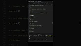 33. Comparison Operators in Python ⚖️ Lesson 27 #shorts