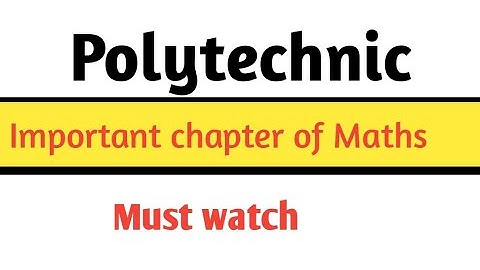 Important chapter of math for Polytechnic || how to prepare maths for polytechnic entrance exam