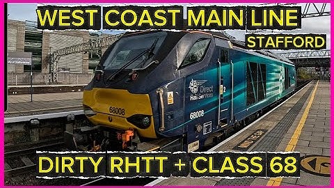 “Freight, Passenger & RHTT Power! 68008 + Class 66s + Pendolino  Stafford Station” #train #railway