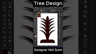 Adobe Illustrator Tree Design 🌴 | Simple Vector Tree Illustration Tutorial #shorts