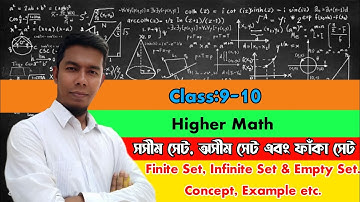 সসীম সেট, অসীম সেট এবং ফাঁকা সেট।  Finite Set,  Infinite Set  &  Empty Set.  Concept, Example etc.