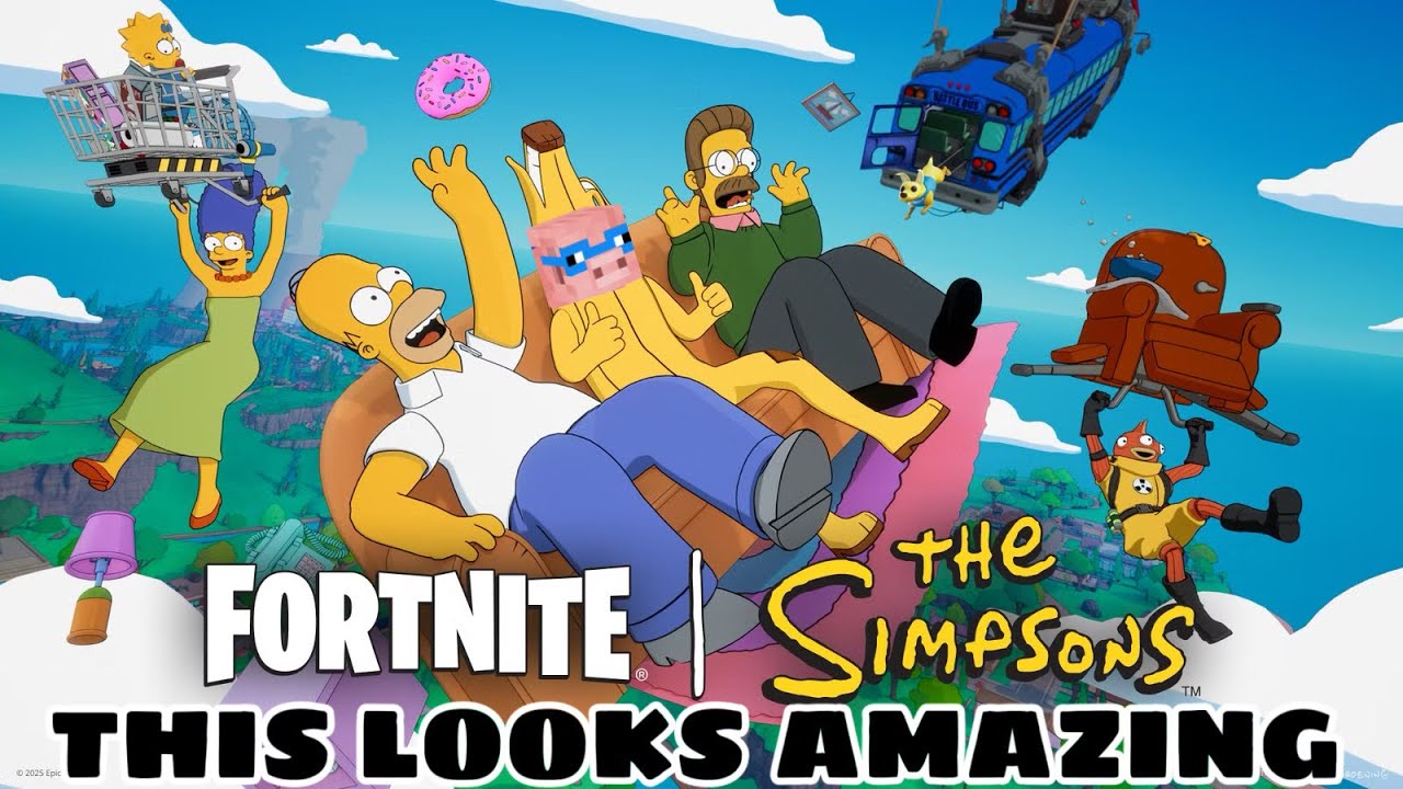 FORTNITE SIMPSONS EVENT LIVE 🔴: GUYS THE CELL SHADING IS BEAUTIFUL!!!