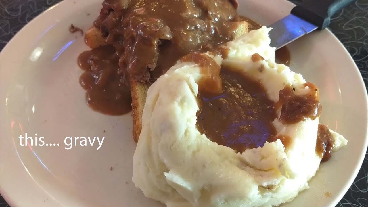 Open Faced Roast Beef (Review) Tommy's Diner Columbus, Ohio YouTube
