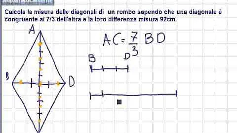 Come trovare la diagonale di un rombo senza area?