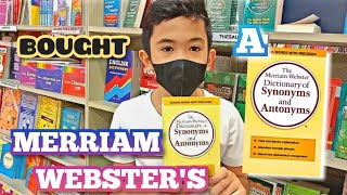 Bought a Merriam Webster's Dictionary of Synonyms and Antonyms ItsMeCalixVin Vlog#40