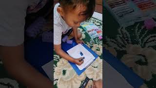 Belajar menggambar dan mewarnai mobil balap warna biru bersama @AlfatihYulianto
