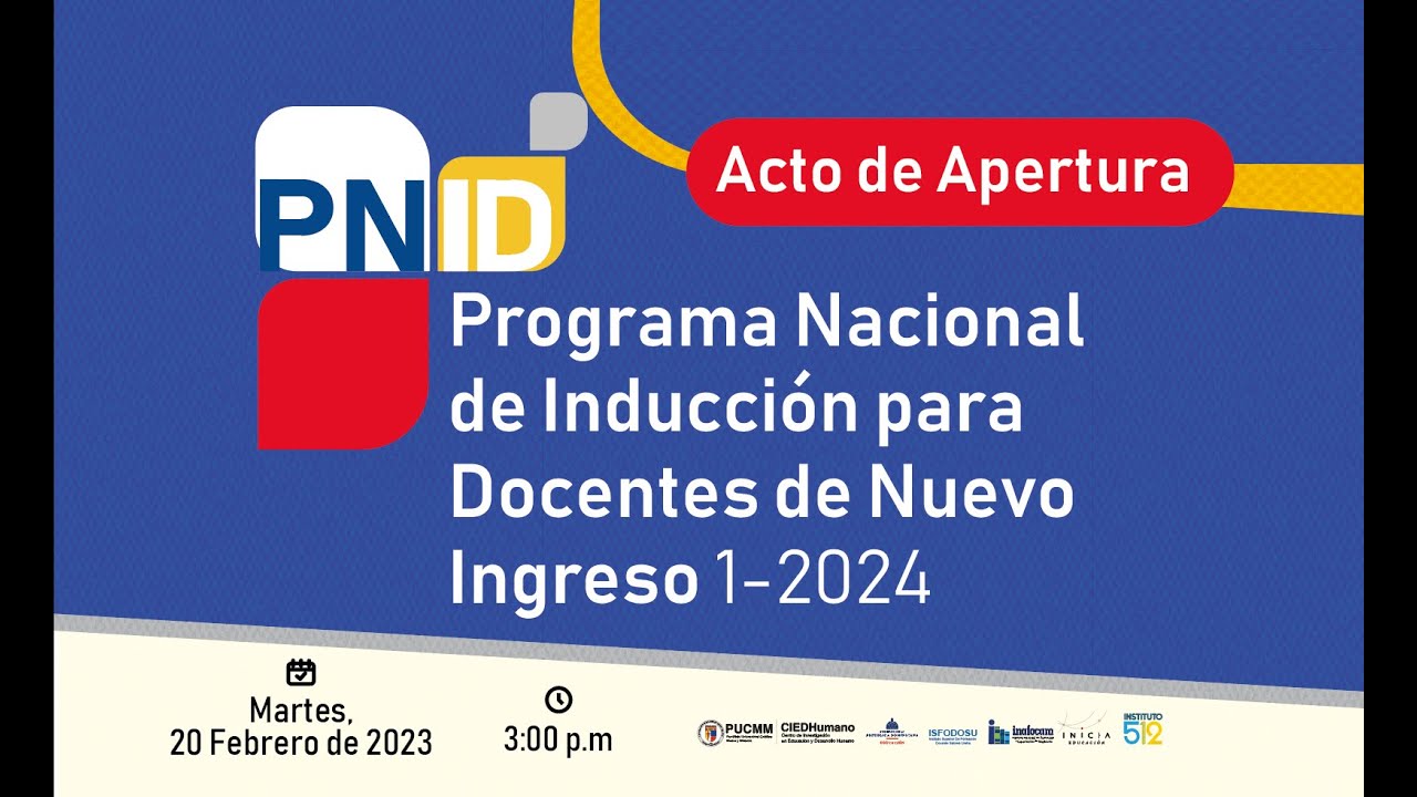 Acto de Apertura Programa Nacional de Inducción, cohorte 1-2024, CIEDHumano PUCMM