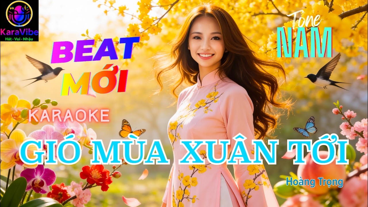 GIÓ MÙA XUÂN TỚI Karaoke ❤️ Tone Nam ❤️ BÀI QUEN BEAT MỚI ❤️ Dễ Hát